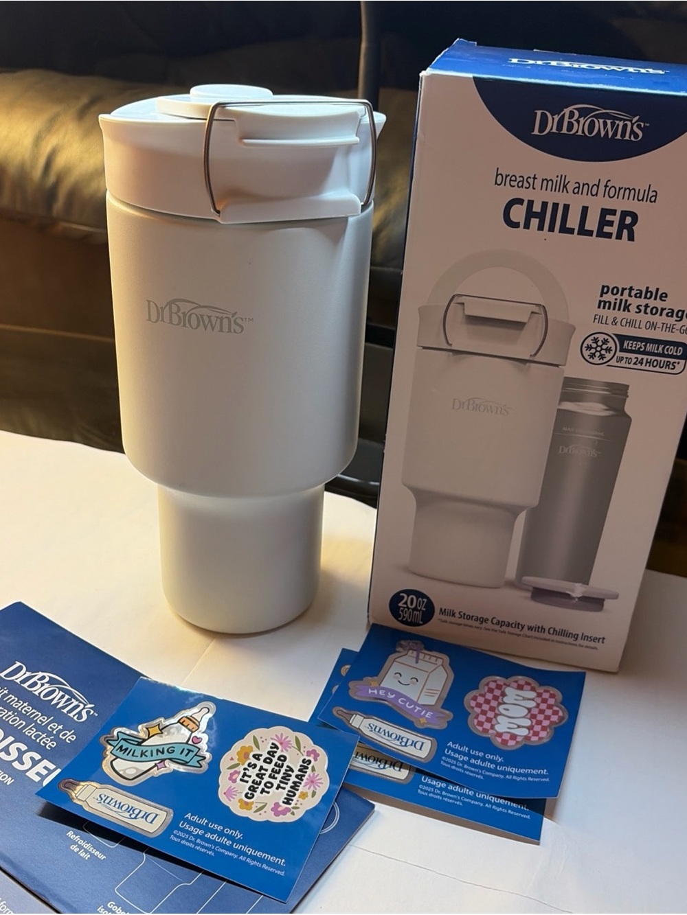 Dr. Brown's White Breast Milk & Formula Chiller - Portable Milk Storage
